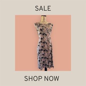 3/$13 Basic Editions- Multicolored Paisley Sleeveless midi Dress. Size XXL